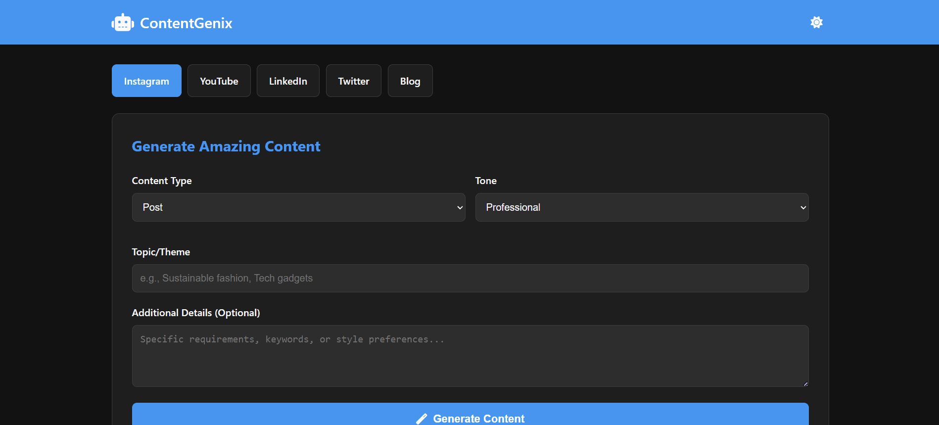 ContentGenix screenshot 1